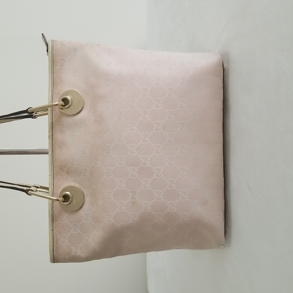 Auth Vintage Gucci GG Canvas Eclipse Shoulder Bag/Tote Bag-Pink - Picture 1 of 17
